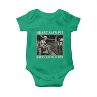 Heart Says Pit Knees Say Balcony Baby Onesie Funny Concert Quote - Wonder Print Shop