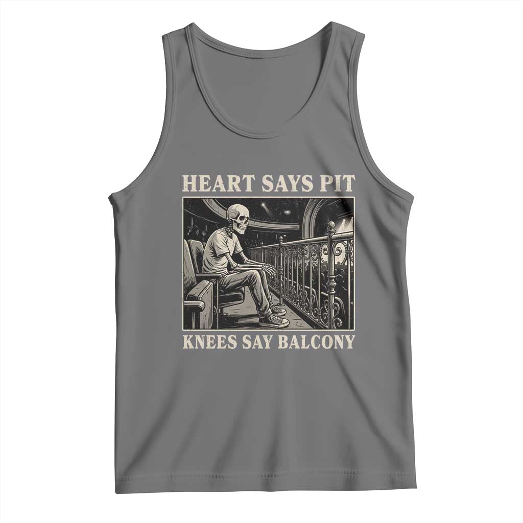 Heart Says Pit Knees Say Balcony Tank Top Funny Concert Quote - Wonder Print Shop