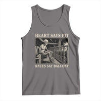 Heart Says Pit Knees Say Balcony Tank Top Funny Concert Quote - Wonder Print Shop