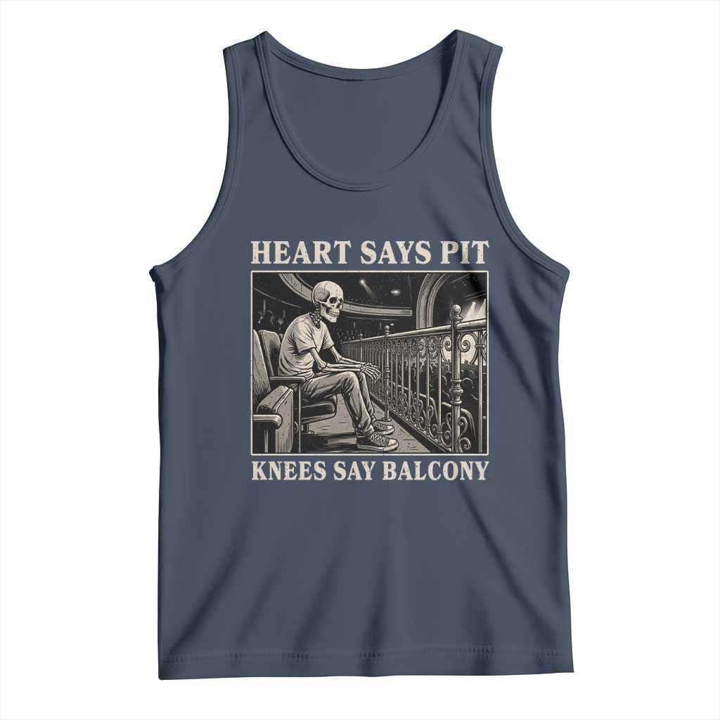 Heart Says Pit Knees Say Balcony Tank Top Funny Concert Quote - Wonder Print Shop