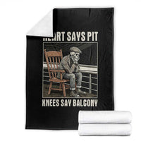 Funny Heart Says Pit Knees Say Balcony Throw Blanket Old Skeleton - Wonder Print Shop