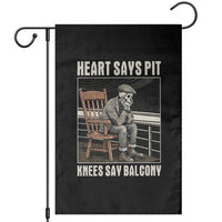 Funny Heart Says Pit Knees Say Balcony Garden Flag Old Skeleton - Wonder Print Shop