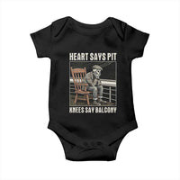 Funny Heart Says Pit Knees Say Balcony Baby Onesie Old Skeleton - Wonder Print Shop