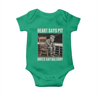 Funny Heart Says Pit Knees Say Balcony Baby Onesie Old Skeleton - Wonder Print Shop