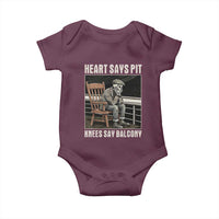 Funny Heart Says Pit Knees Say Balcony Baby Onesie Old Skeleton - Wonder Print Shop
