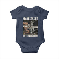Funny Heart Says Pit Knees Say Balcony Baby Onesie Old Skeleton - Wonder Print Shop