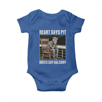 Funny Heart Says Pit Knees Say Balcony Baby Onesie Old Skeleton - Wonder Print Shop