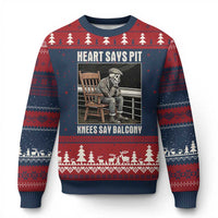 Funny Heart Says Pit Knees Say Balcony Ugly Christmas Sweater Old Skeleton - Wonder Print Shop