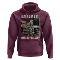 Funny Heart Says Pit Knees Say Balcony Hoodie Old Skeleton - Wonder Print Shop
