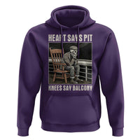 Funny Heart Says Pit Knees Say Balcony Hoodie Old Skeleton - Wonder Print Shop