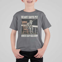Funny Heart Says Pit Knees Say Balcony T Shirt For Kid Old Skeleton - Wonder Print Shop