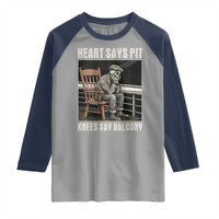 Funny Heart Says Pit Knees Say Balcony Raglan Shirt Old Skeleton - Wonder Print Shop