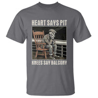 Funny Heart Says Pit Knees Say Balcony T Shirt Old Skeleton - Wonder Print Shop