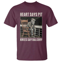 Funny Heart Says Pit Knees Say Balcony T Shirt Old Skeleton - Wonder Print Shop
