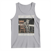 Funny Heart Says Pit Knees Say Balcony Tank Top Old Skeleton - Wonder Print Shop