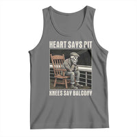 Funny Heart Says Pit Knees Say Balcony Tank Top Old Skeleton - Wonder Print Shop