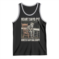 Funny Heart Says Pit Knees Say Balcony Tank Top Old Skeleton - Wonder Print Shop