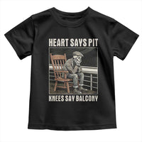 Funny Heart Says Pit Knees Say Balcony Toddler T Shirt Old Skeleton - Wonder Print Shop