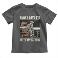 Funny Heart Says Pit Knees Say Balcony Toddler T Shirt Old Skeleton - Wonder Print Shop