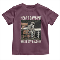 Funny Heart Says Pit Knees Say Balcony Toddler T Shirt Old Skeleton - Wonder Print Shop