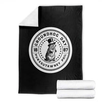 Punxsutawney Phil Groundhog Day Throw Blanket Funny Woodchuck Day 1887