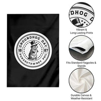 Punxsutawney Phil Groundhog Day Garden Flag Funny Woodchuck Day 1887