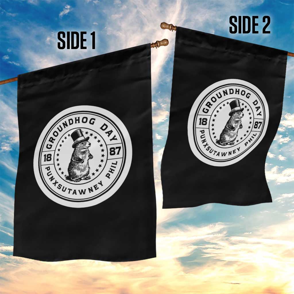 Punxsutawney Phil Groundhog Day Garden Flag Funny Woodchuck Day 1887