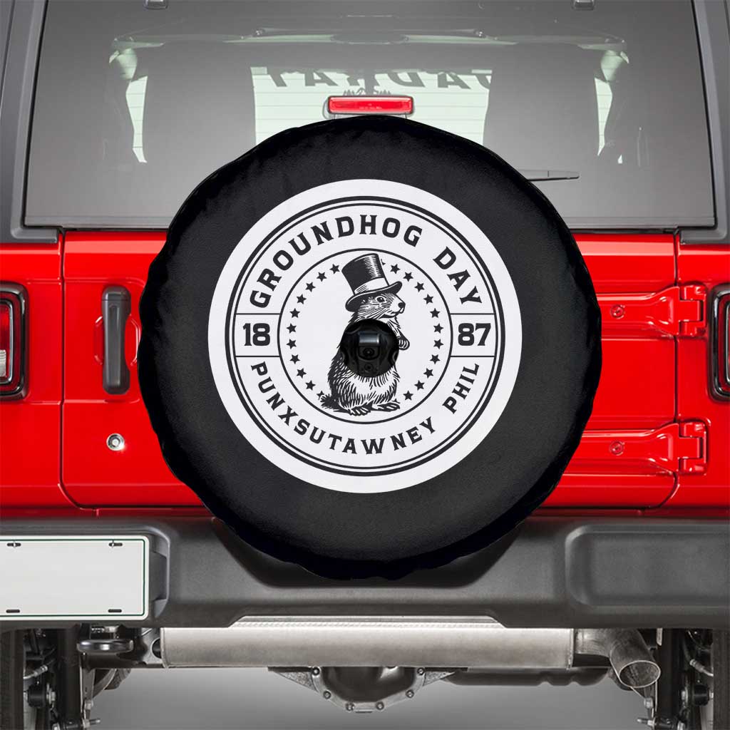 Punxsutawney Phil Groundhog Day Spare Tire Cover Funny Woodchuck Day 1887