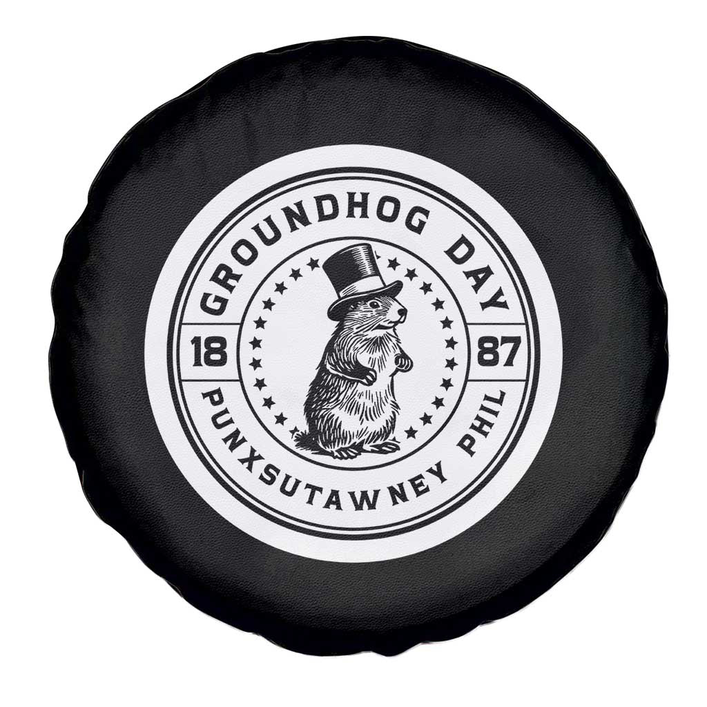 Punxsutawney Phil Groundhog Day Spare Tire Cover Funny Woodchuck Day 1887