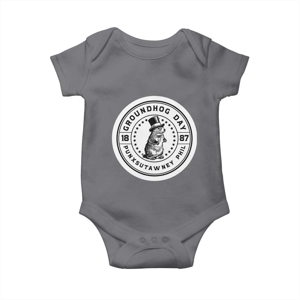 Punxsutawney Phil Groundhog Day Baby Onesie Funny Woodchuck Day 1887