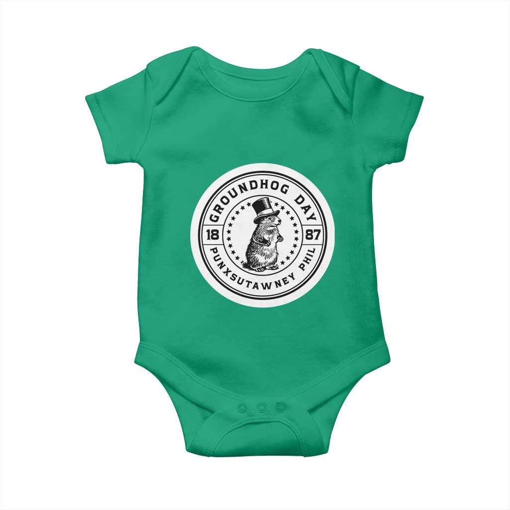Punxsutawney Phil Groundhog Day Baby Onesie Funny Woodchuck Day 1887