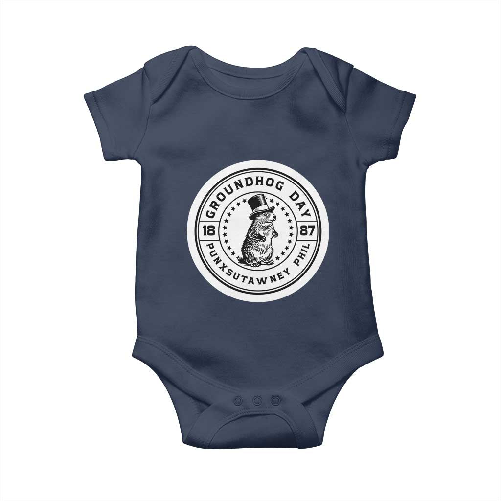 Punxsutawney Phil Groundhog Day Baby Onesie Funny Woodchuck Day 1887