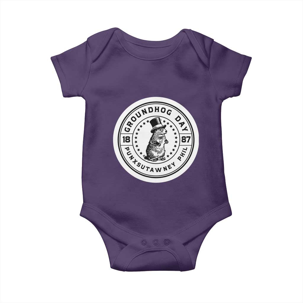 Punxsutawney Phil Groundhog Day Baby Onesie Funny Woodchuck Day 1887