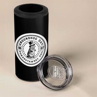 Punxsutawney Phil Groundhog Day 4 in 1 Can Cooler Tumbler Funny Woodchuck Day 1887