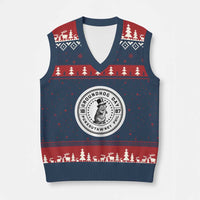 Punxsutawney Phil Groundhog Day V-Neck Knit Sweater Vest Funny Woodchuck Day 1887