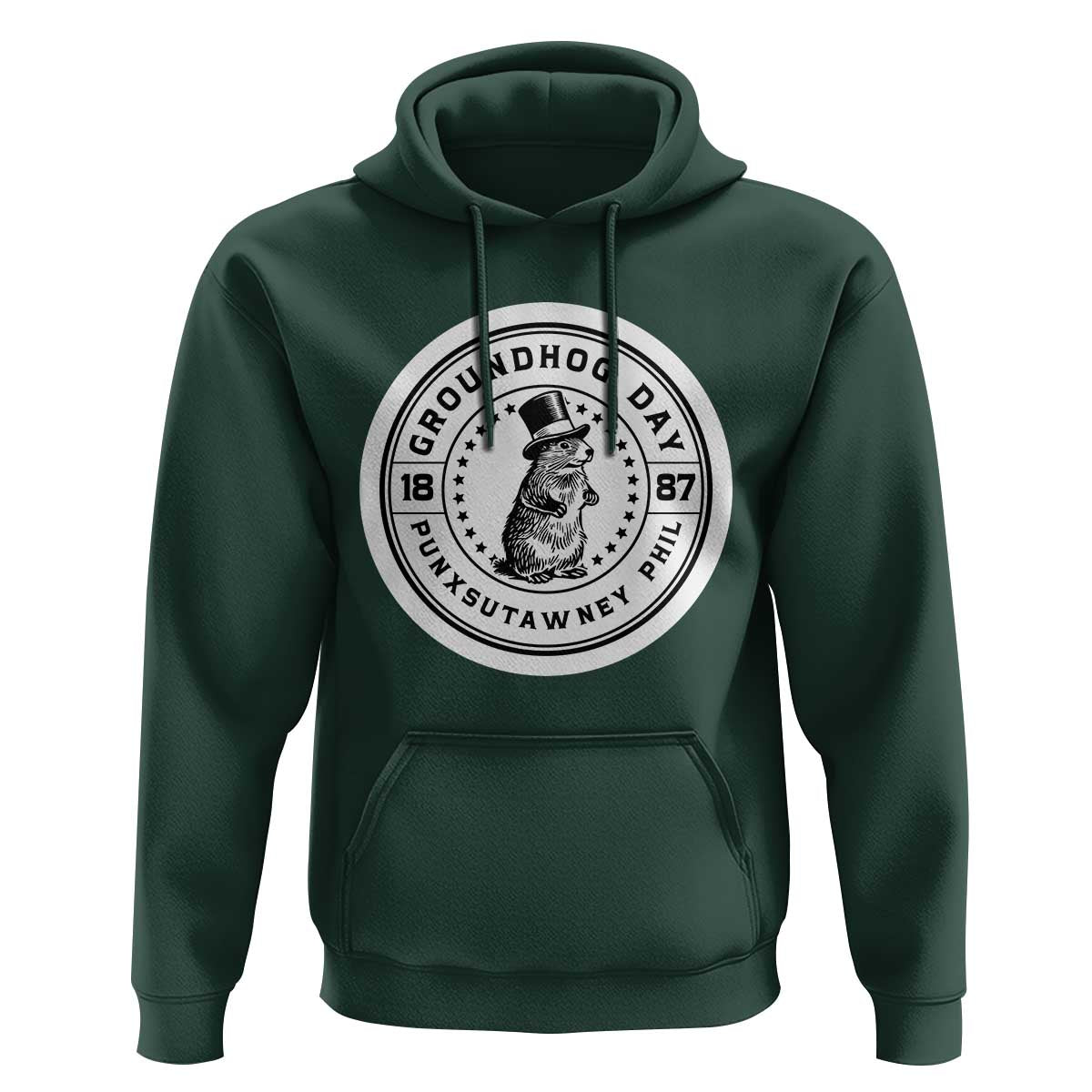 Punxsutawney Phil Groundhog Day Hoodie Funny Woodchuck Day 1887