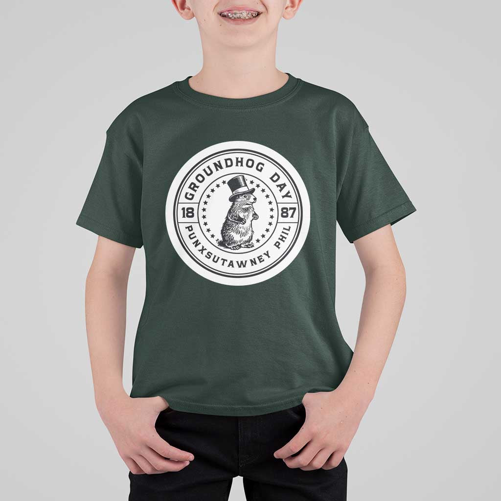 Punxsutawney Phil Groundhog Day T Shirt For Kid Funny Woodchuck Day 1887