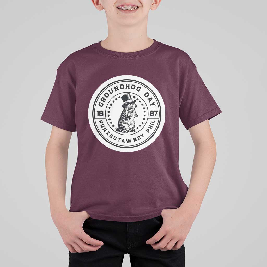 Punxsutawney Phil Groundhog Day T Shirt For Kid Funny Woodchuck Day 1887