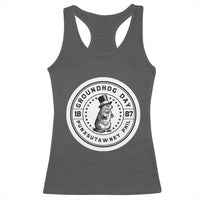Punxsutawney Phil Groundhog Day Racerback Tank Top Funny Woodchuck Day 1887
