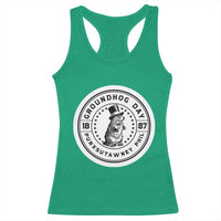 Punxsutawney Phil Groundhog Day Racerback Tank Top Funny Woodchuck Day 1887