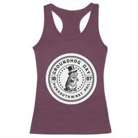 Punxsutawney Phil Groundhog Day Racerback Tank Top Funny Woodchuck Day 1887
