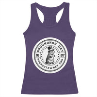 Punxsutawney Phil Groundhog Day Racerback Tank Top Funny Woodchuck Day 1887