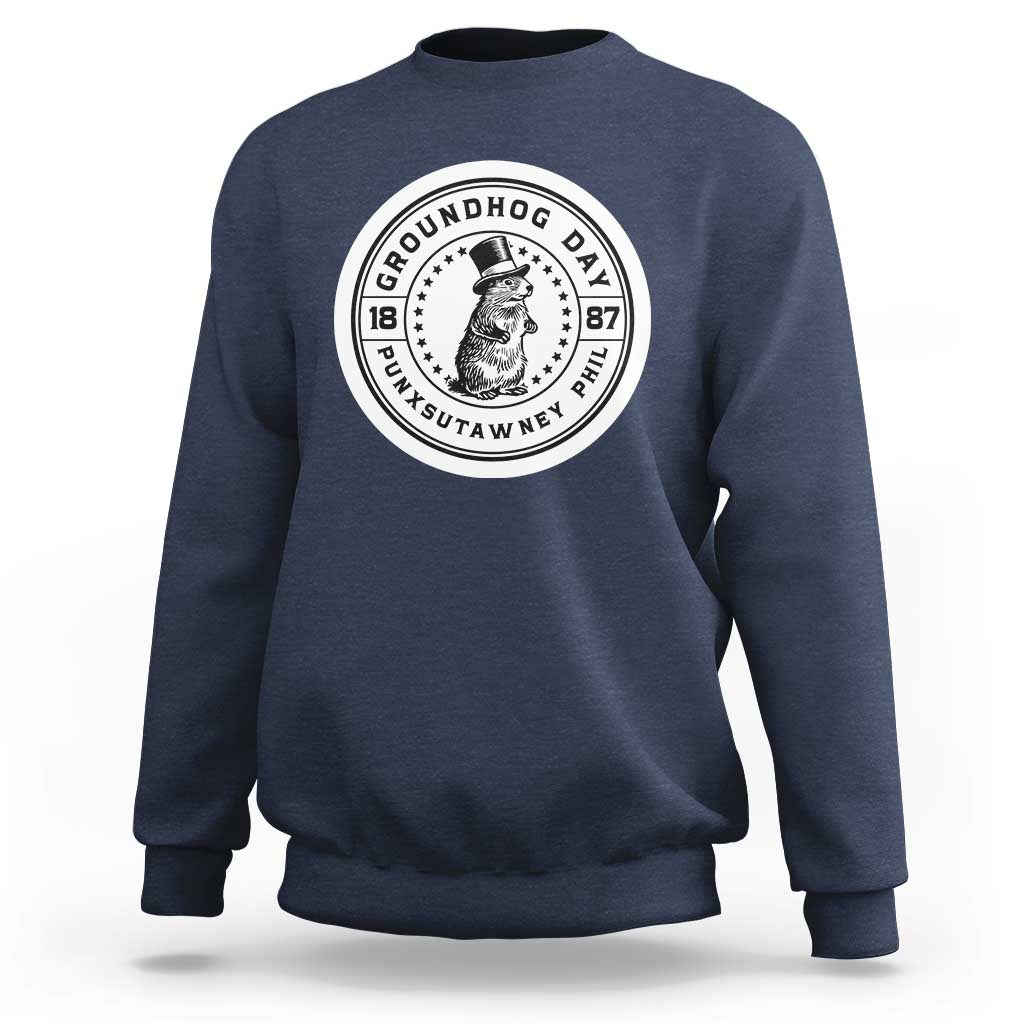 Punxsutawney Phil Groundhog Day Sweatshirt Funny Woodchuck Day 1887