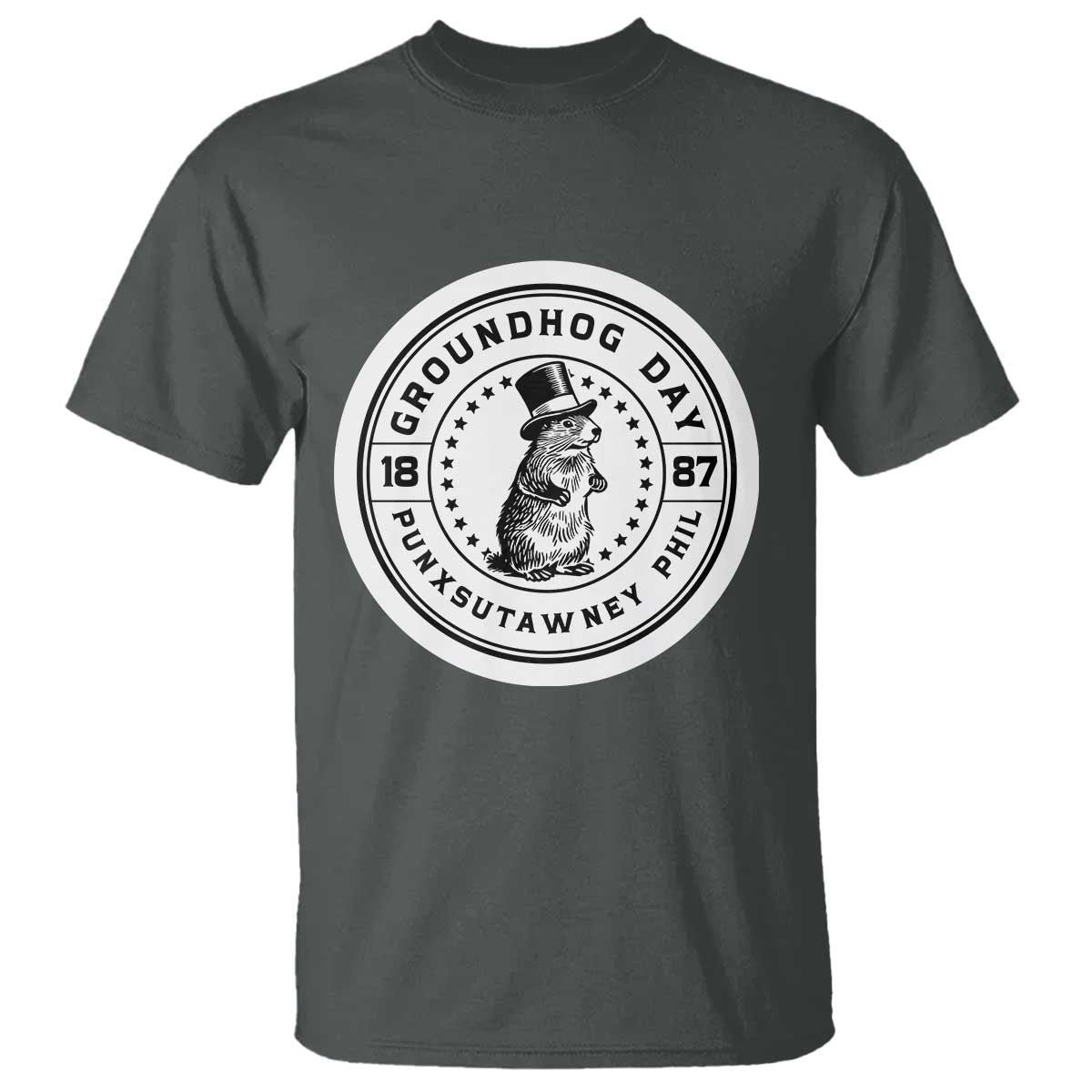 Punxsutawney Phil Groundhog Day T Shirt Funny Woodchuck Day 1887