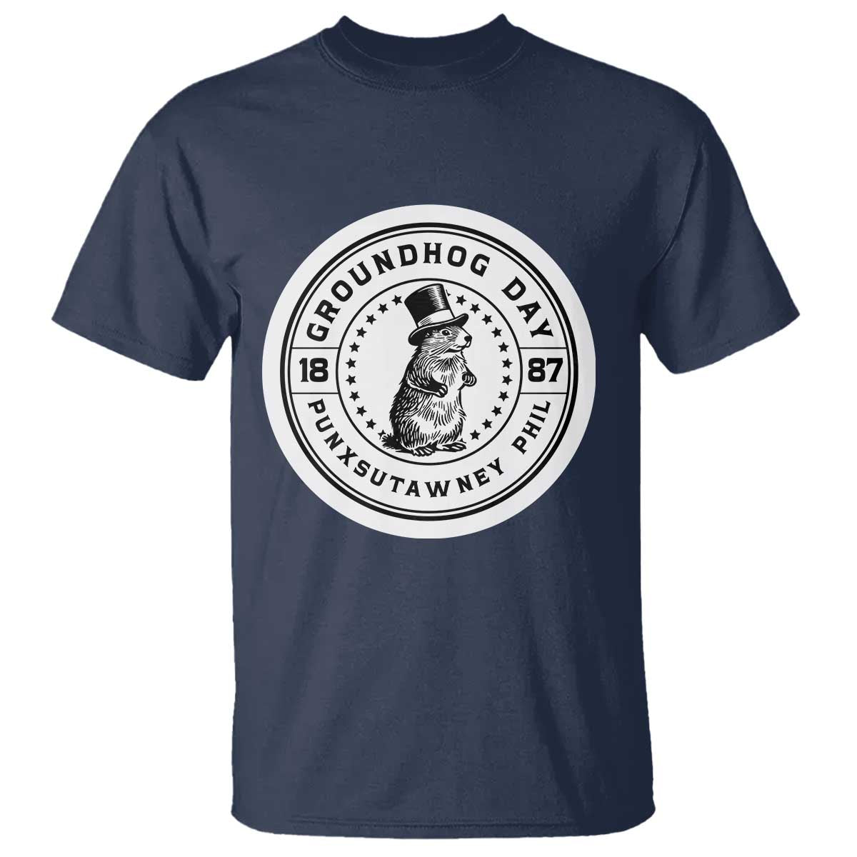 Punxsutawney Phil Groundhog Day T Shirt Funny Woodchuck Day 1887