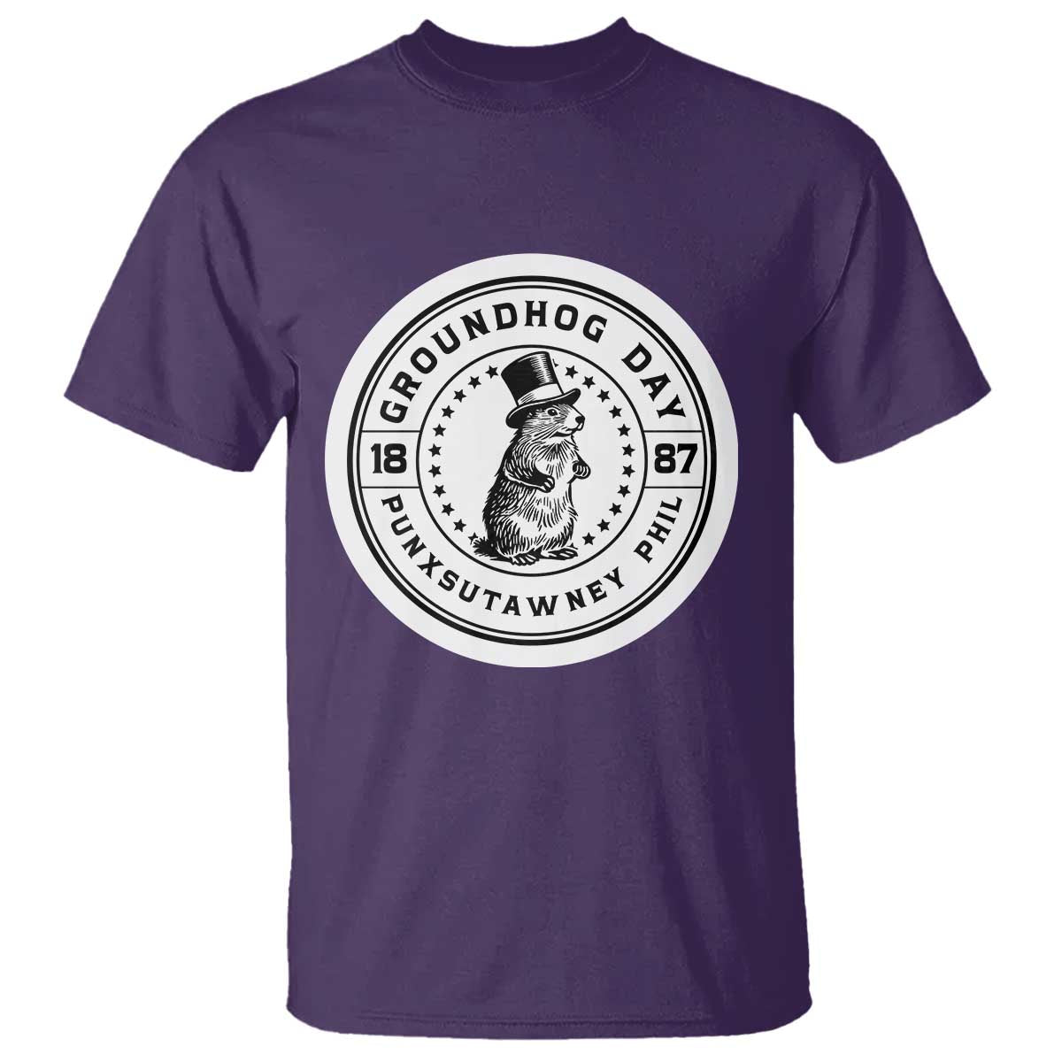 Punxsutawney Phil Groundhog Day T Shirt Funny Woodchuck Day 1887