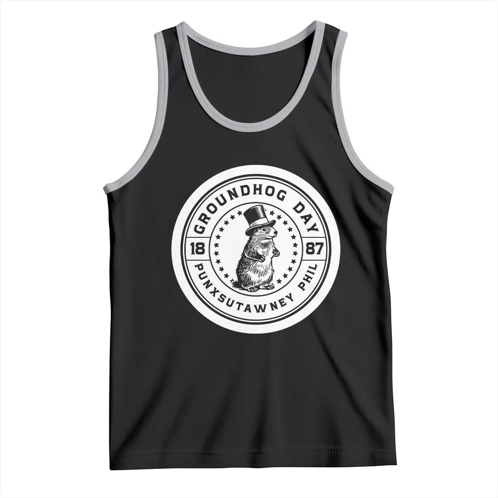 Punxsutawney Phil Groundhog Day Tank Top Funny Woodchuck Day 1887