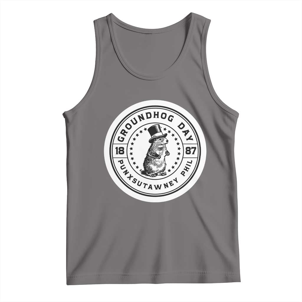 Punxsutawney Phil Groundhog Day Tank Top Funny Woodchuck Day 1887