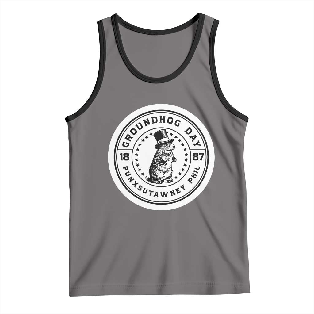 Punxsutawney Phil Groundhog Day Tank Top Funny Woodchuck Day 1887
