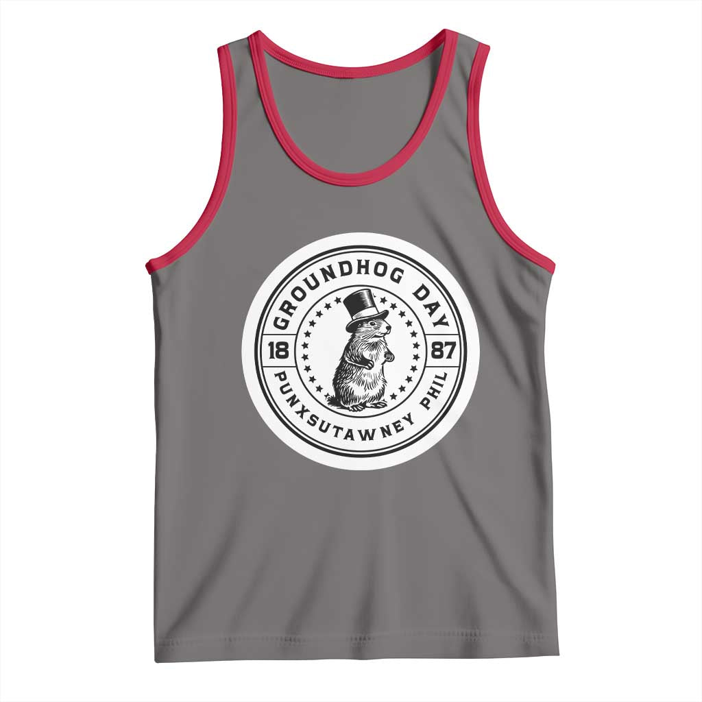 Punxsutawney Phil Groundhog Day Tank Top Funny Woodchuck Day 1887